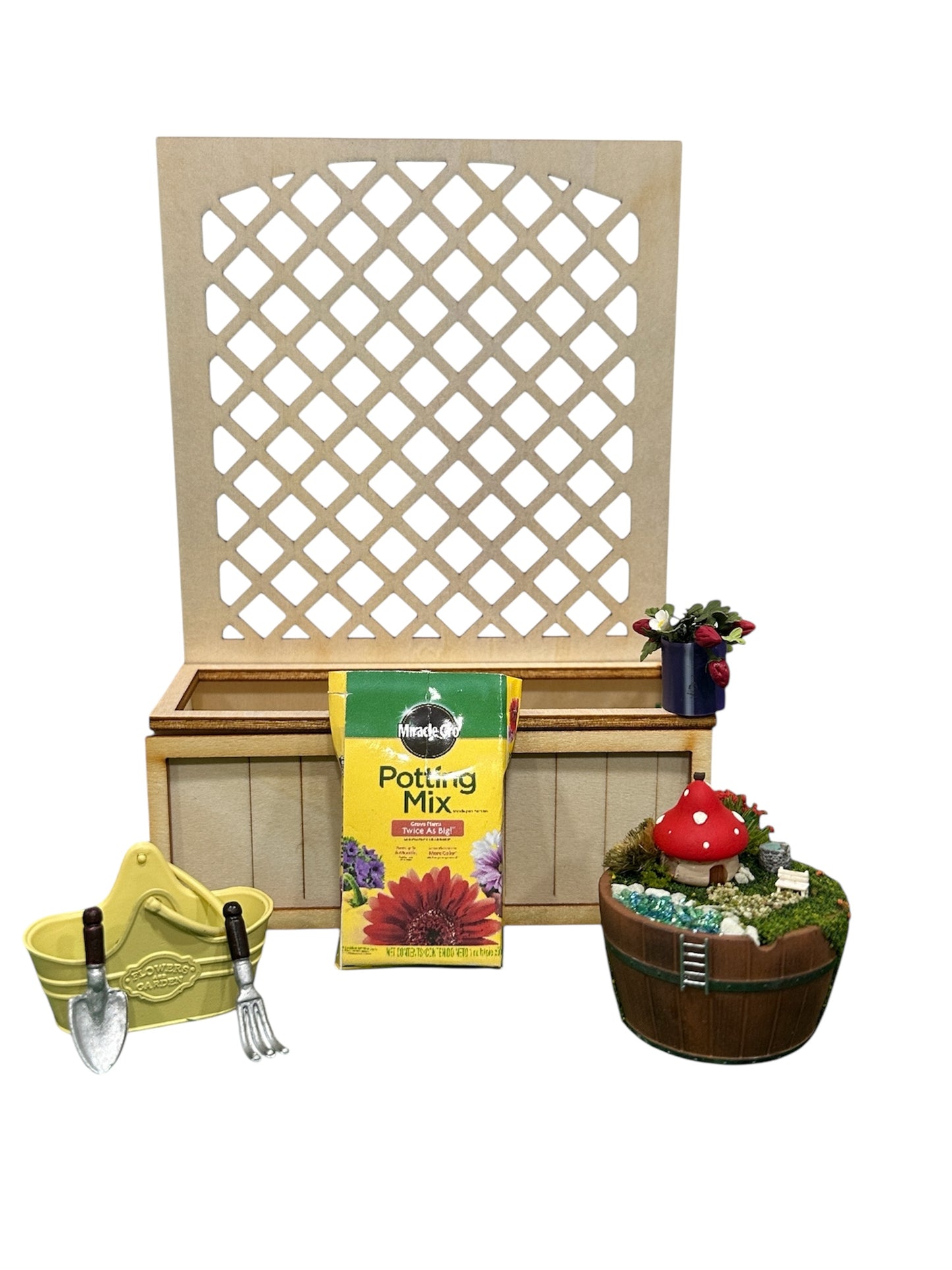 DIY Planter Box Lattice Kit 1:12 Scale Kit