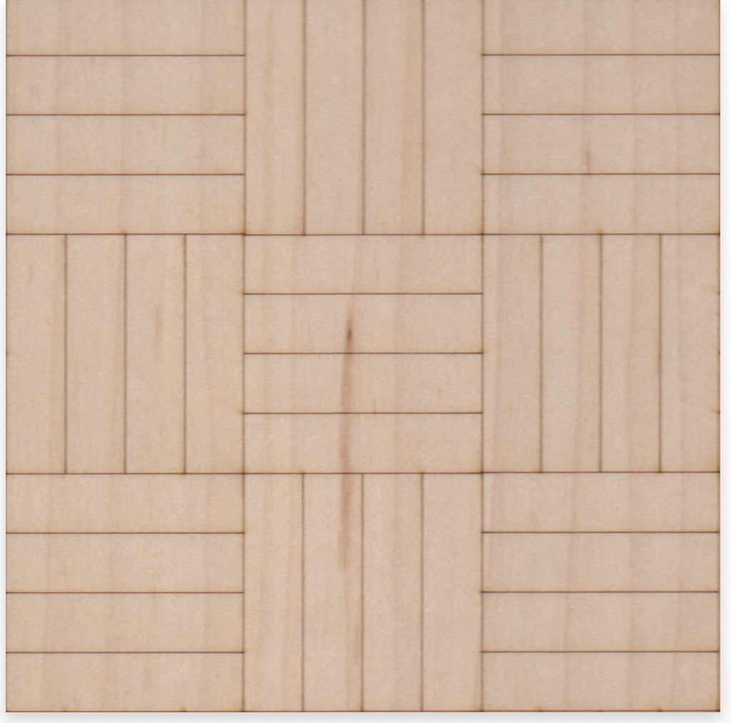 1:12 Scale Parquet Pattern Flooring