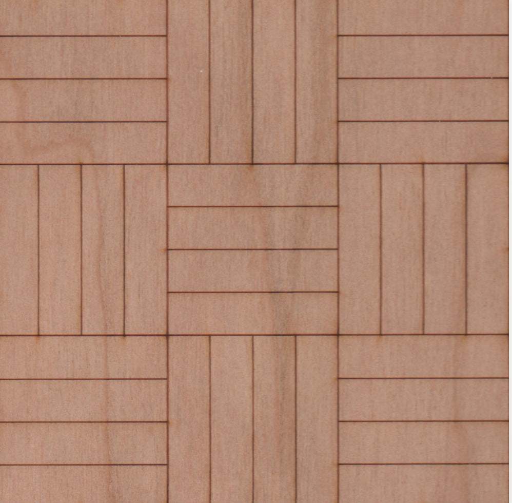 1:12 Scale Parquet Pattern Flooring
