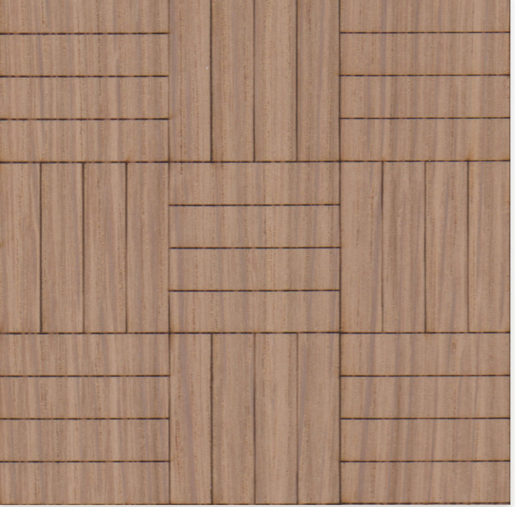 1:12 Scale Parquet Pattern Flooring