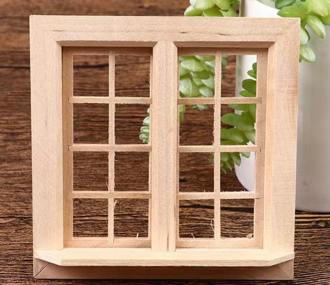 1:12 SCALE WINDOW/Double sided opening window/diorama window/miniature scene window/functioning window/dollhouse window/Cute 12 grids.