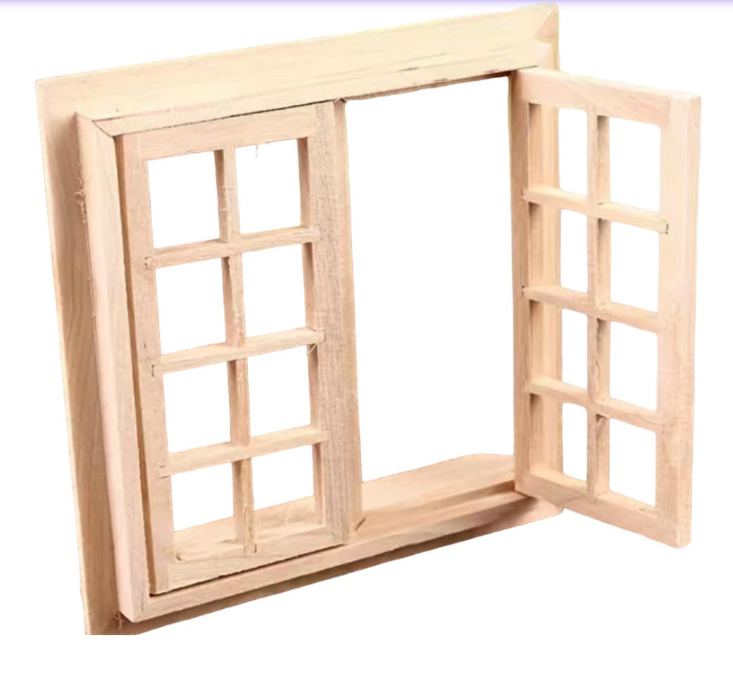 1:12 SCALE WINDOW/Double sided opening window/diorama window/miniature scene window/functioning window/dollhouse window/Cute 12 grids.