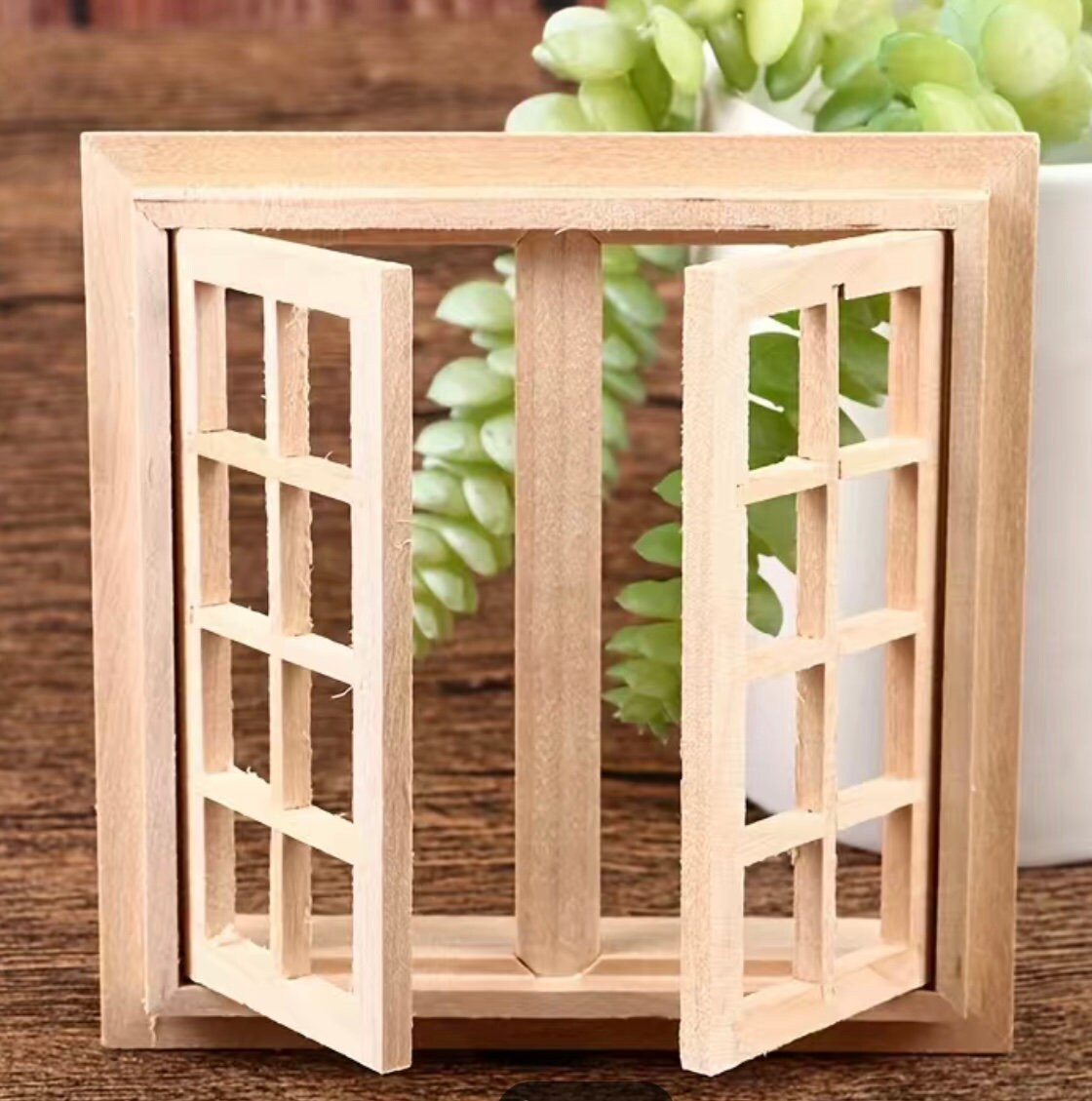 1:12 SCALE WINDOW/Double sided opening window/diorama window/miniature scene window/functioning window/dollhouse window/Cute 12 grids.