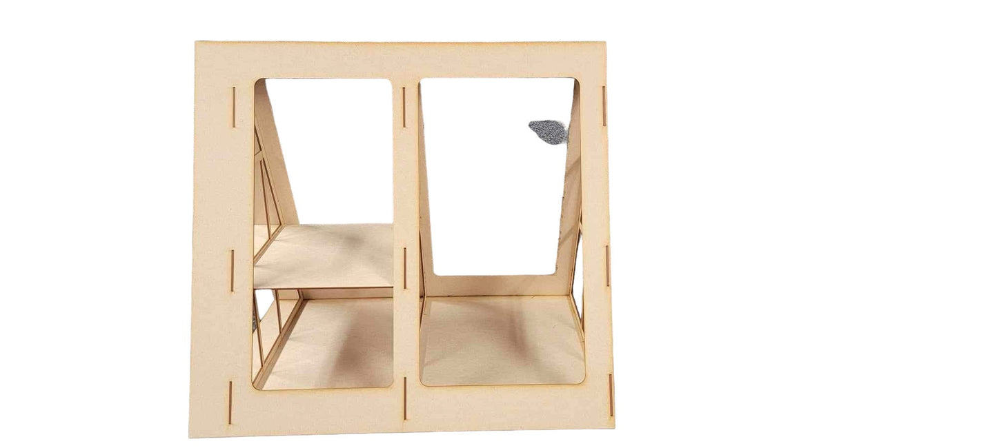 2 ROOM A -FRAME 1:12 SCALE Roombox w/Loft/Diorama/Cabin/A Frame/Unique Design