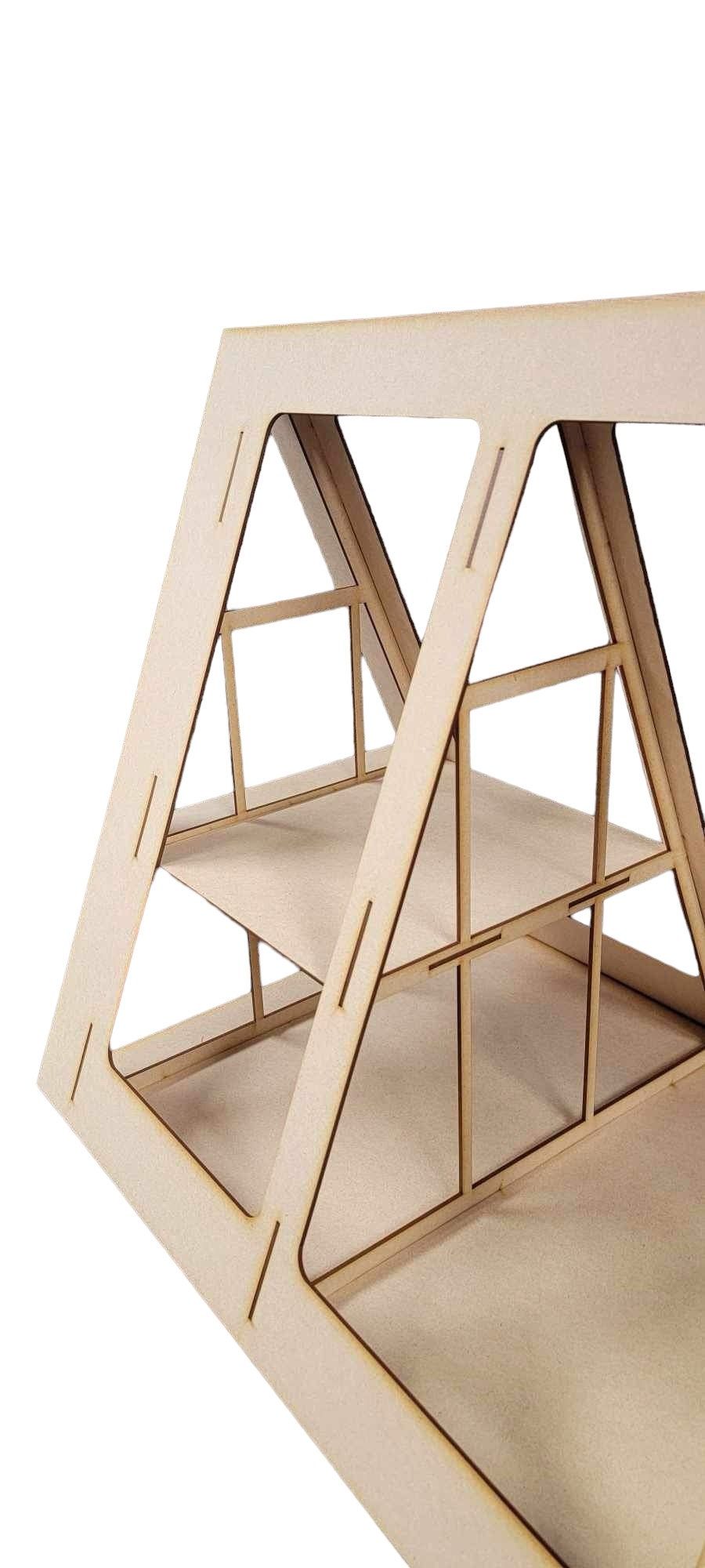 2 ROOM A -FRAME 1:12 SCALE Roombox w/Loft/Diorama/Cabin/A Frame/Unique Design